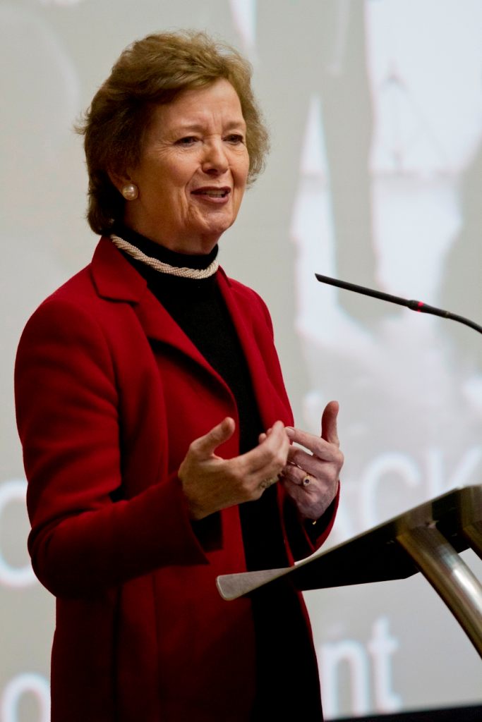 Mary Robinson, former President of Ireland and former UN Hih Commissioner for Human Rights