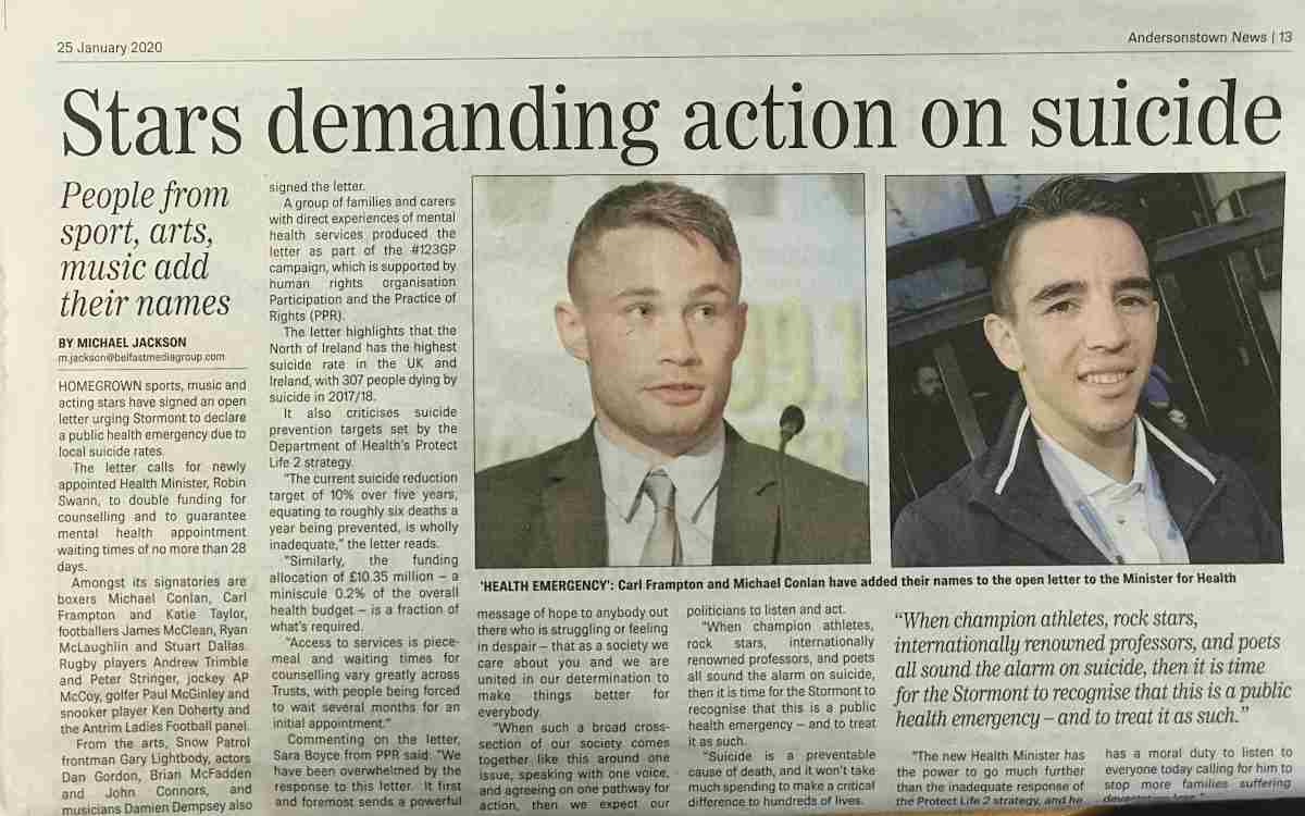 Andersonstown News coverage of open letter